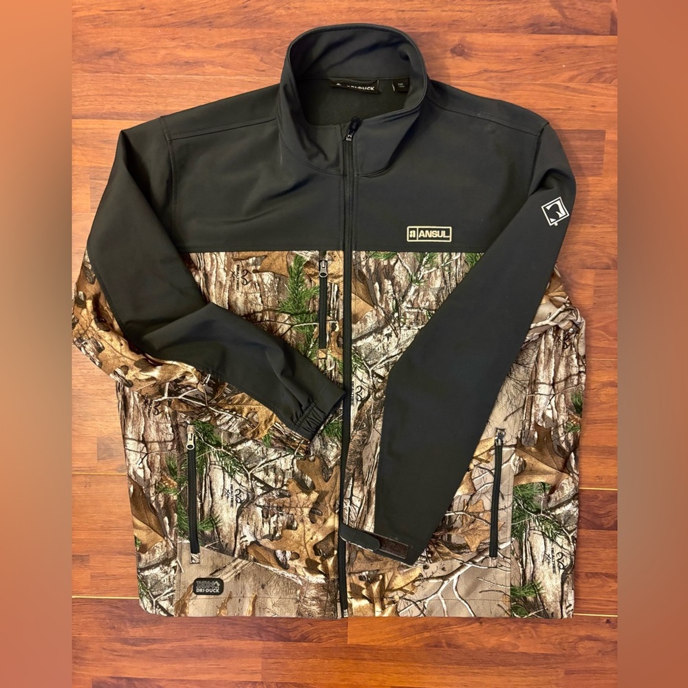 Realtree DDX Dri-Duck Ansul 2XL Camo Jacket Coat Water Resistant Hunting